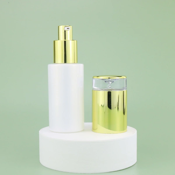 1oz colorful serum pump glass bottle for cosmetic bottle