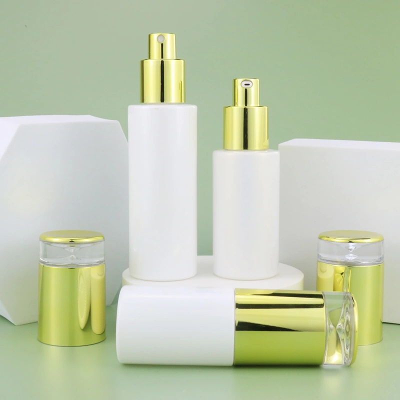 1oz colorful serum pump glass bottle for cosmetic bottle