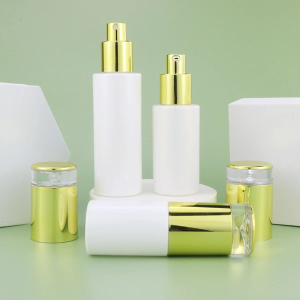 1oz colorful serum pump glass bottle for cosmetic bottle