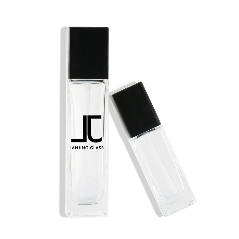square glass lotion bottle
