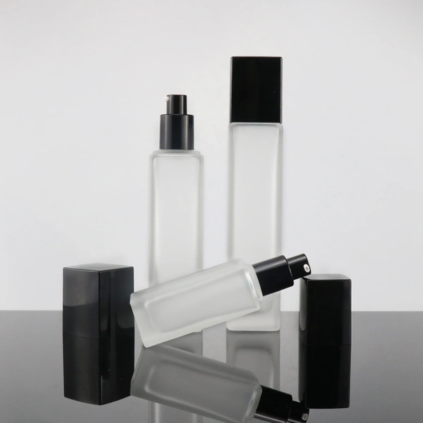 serum pump glass bottle for cosmetic bottle