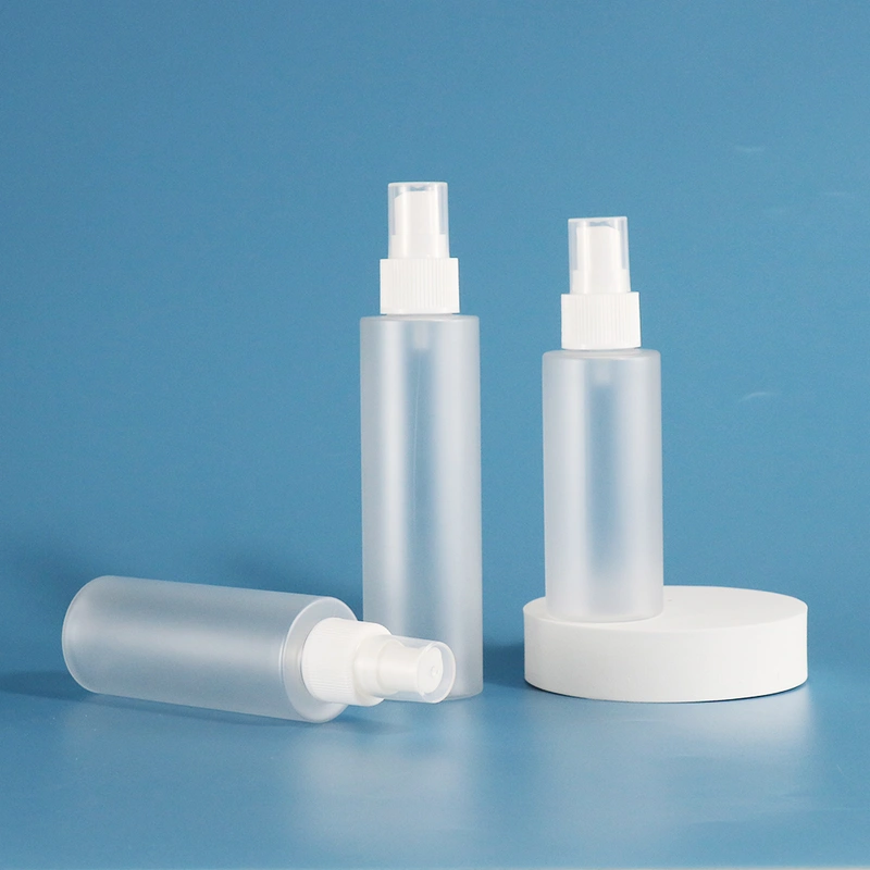 Fine cosmetic empty PET mist spray lotion frosted plastic bottles