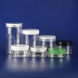 empty PET cosmetic plastic jar with plastic screw cap