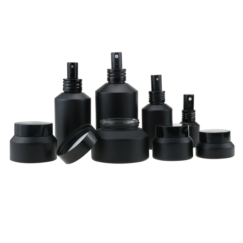 slant shoulder glass bottle lotion face cream packaging