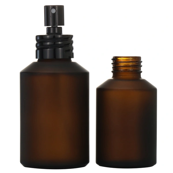 black skincare cosmetic glass dropper bottle with black cap