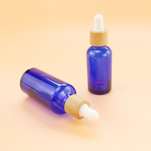 Frosted Matte black 30ml 1oz oil bottles glass dropper serum bottle