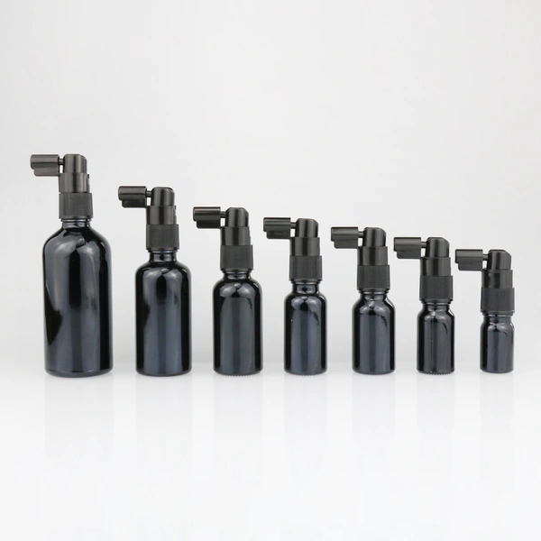 Brown Round Empty Essential Oil Amber Glass Dropper Bottle