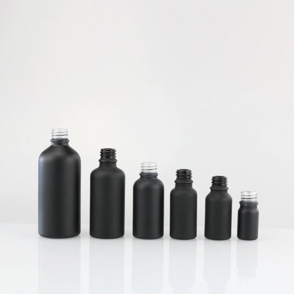 Brown Round Empty Essential Oil Amber Glass Dropper Bottle