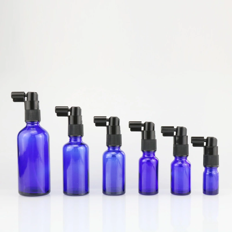 Glass Medical Oral Throat Spray Bottle with Long Nozzle