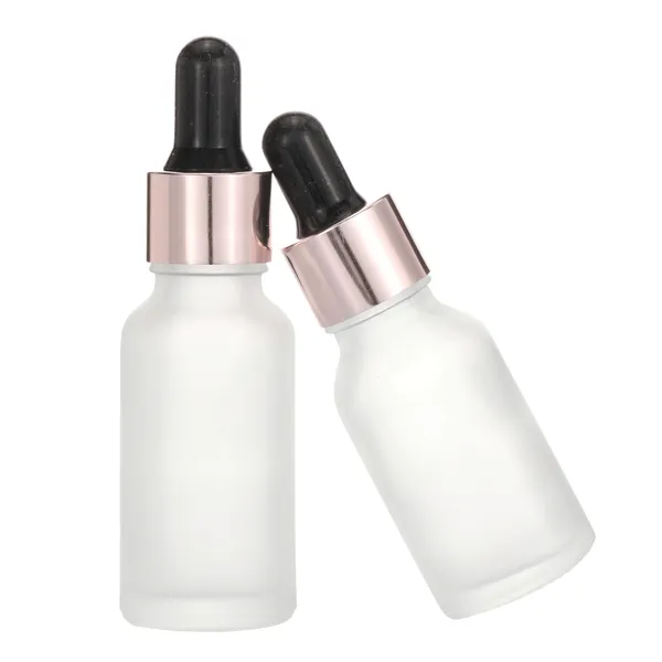silver pipette dropper 50ml Black glass serum bottle for cosmetic 