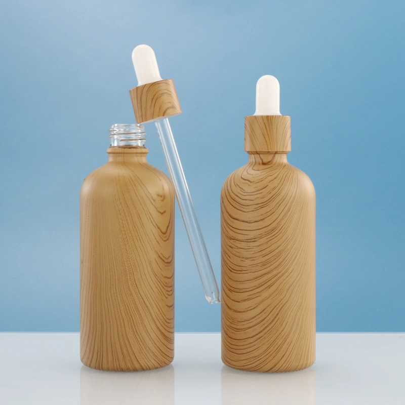 Cosmetic Serum Dropper Essential Oil Bottle with Gold Ring