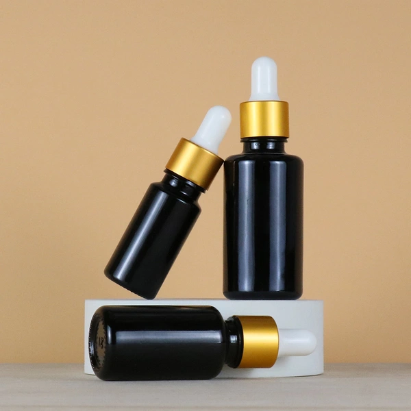 100ml Matte Frosted Black Glass Dropper Bottle Essential Oil Bottles