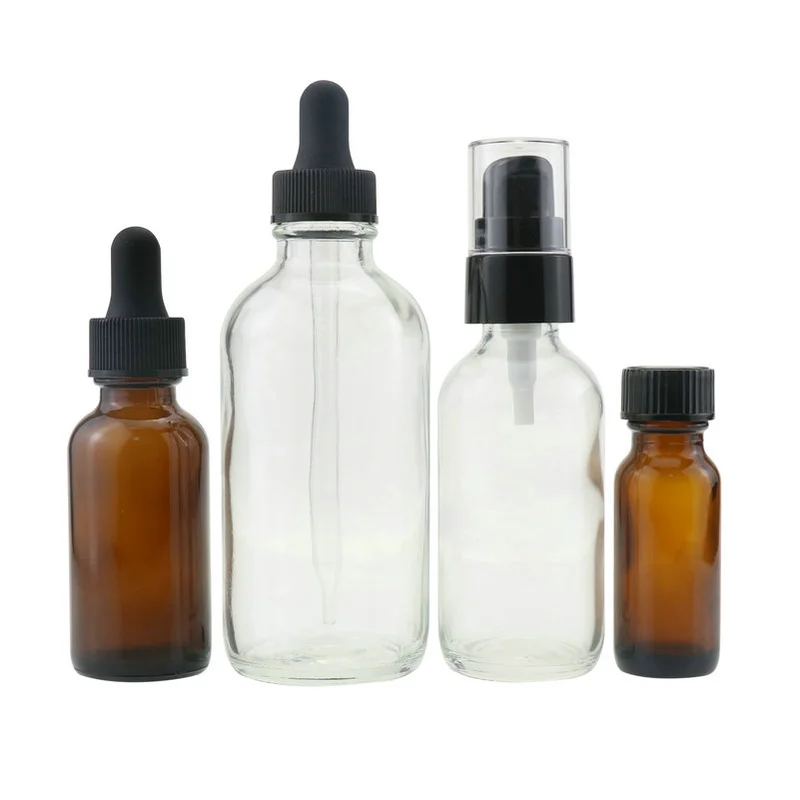 100ml amber euro dropper essential oil bottle with tamper proof cap
