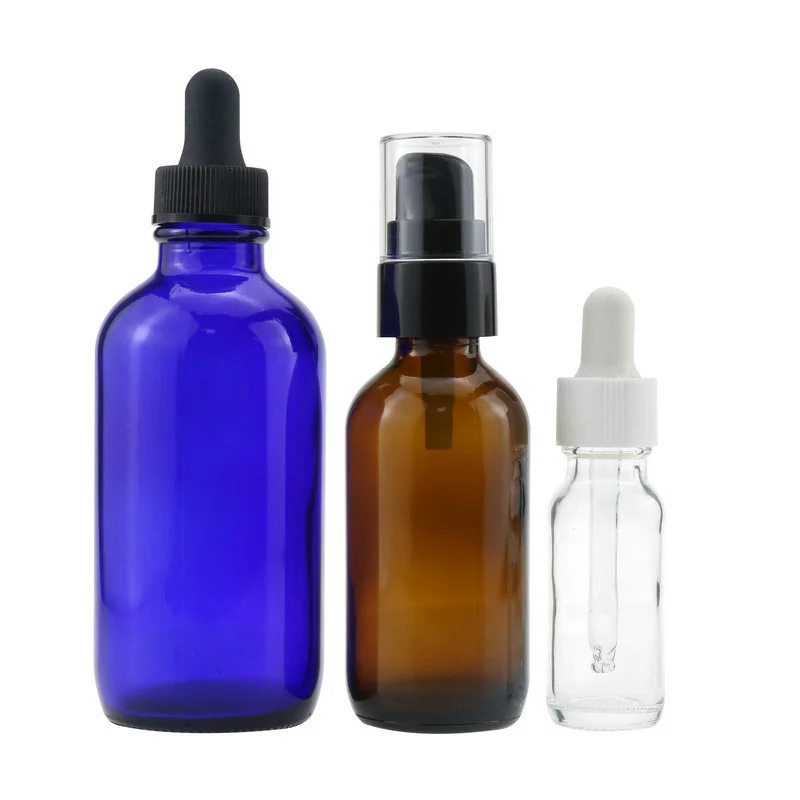 Free Sample Glass Essential Oil Bottle for Cosmetic With Dropper Cap