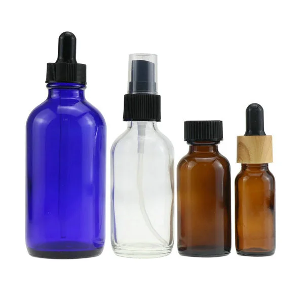 30ml,50ml,100ml clear essential oil bottle dropper glass bottle