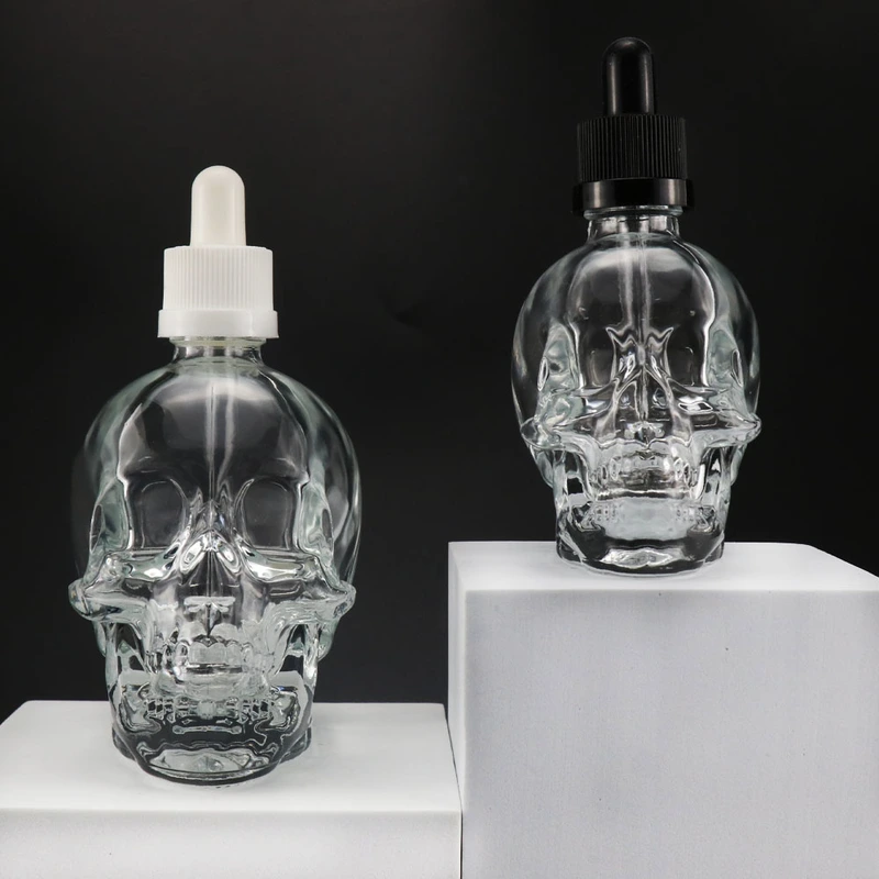 30ml skull oil glass dropper bottle printing essential oil bottle