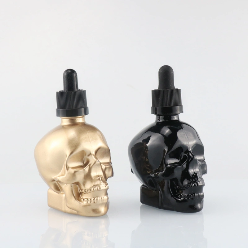 120ml Skull Shape Glass Dropper Bottle for Oil packaging Bottles