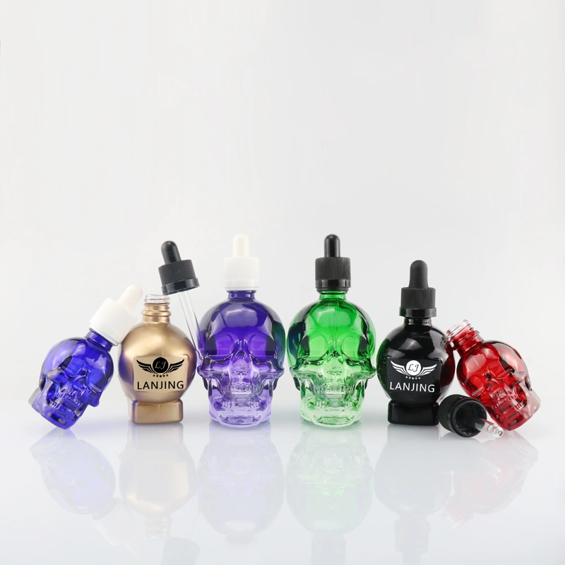 120ml Skull Shape Glass Dropper Bottle for Oil packaging Bottles