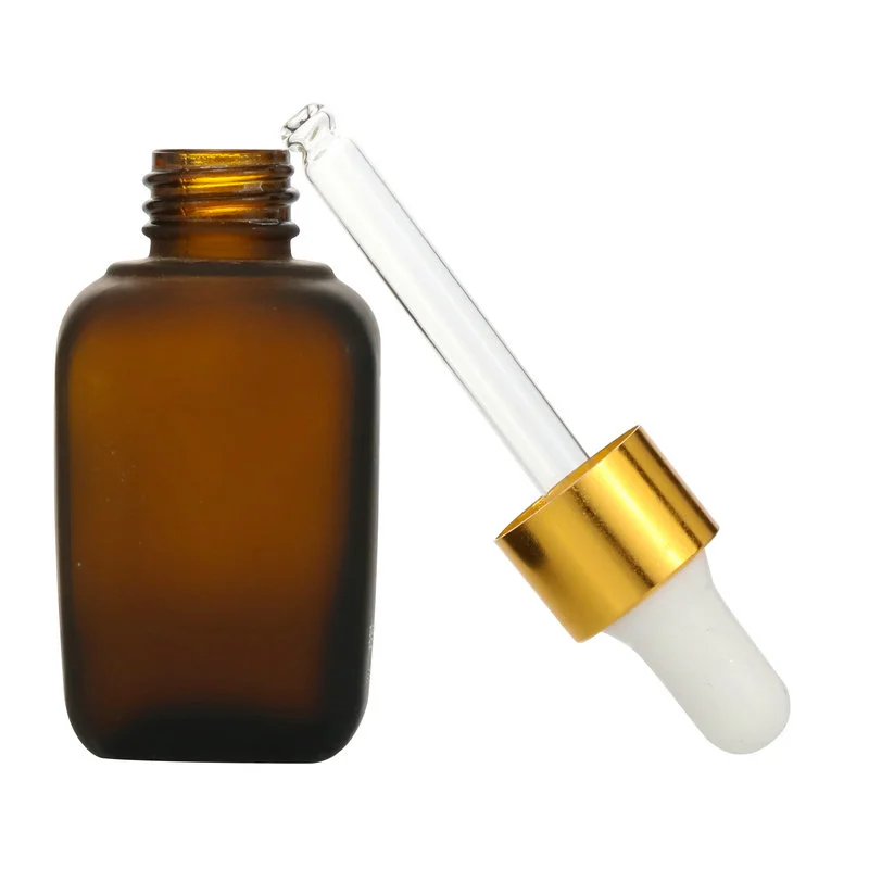 Electroplated Gold square Essential Oil Bottle 20ml 30ml 50ml