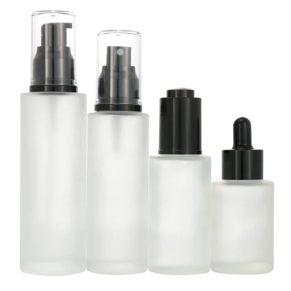 Hot Sale Customizable Flat Shoulder 30ml Skin Care Serum Bottle