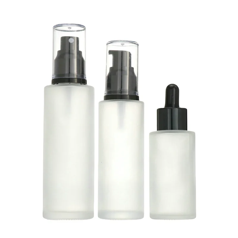 Hot Sale Customizable Flat Shoulder 30ml Skin Care Serum Bottle