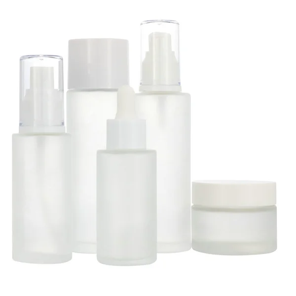 Empty Glass Black Cosmetic Packaging Dropper Bottle And Cream Jars