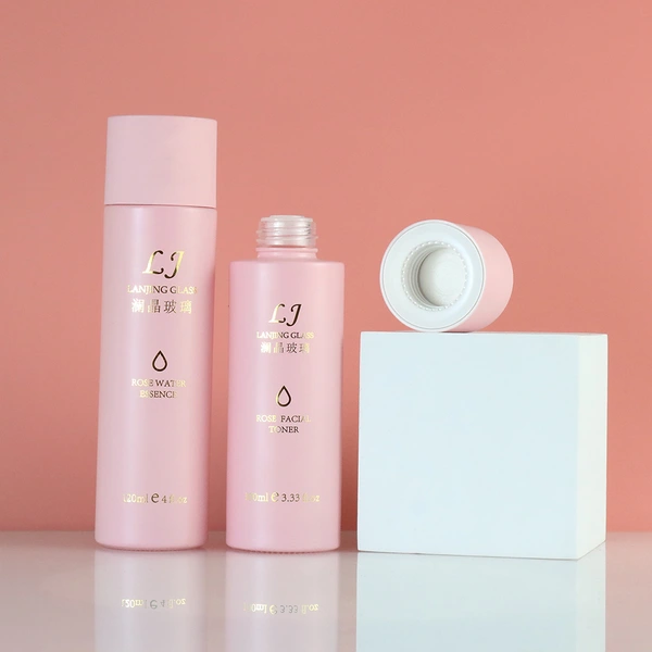  skin care oil body lotion serum frosted glass Bottle with Pump 