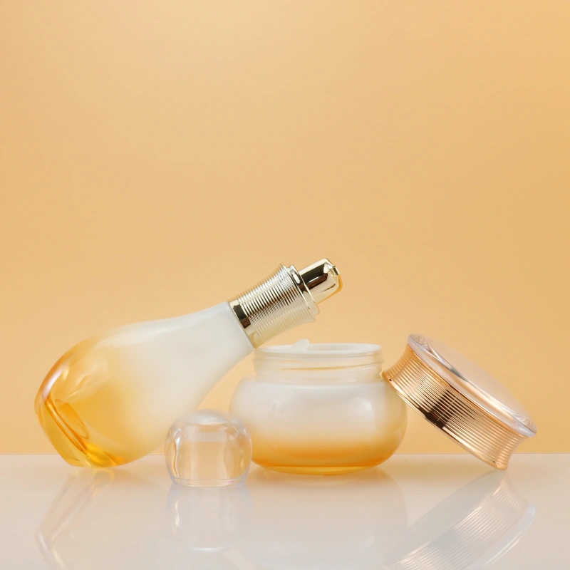 cosmetic glass bottle packaging skin care lotion bottle set