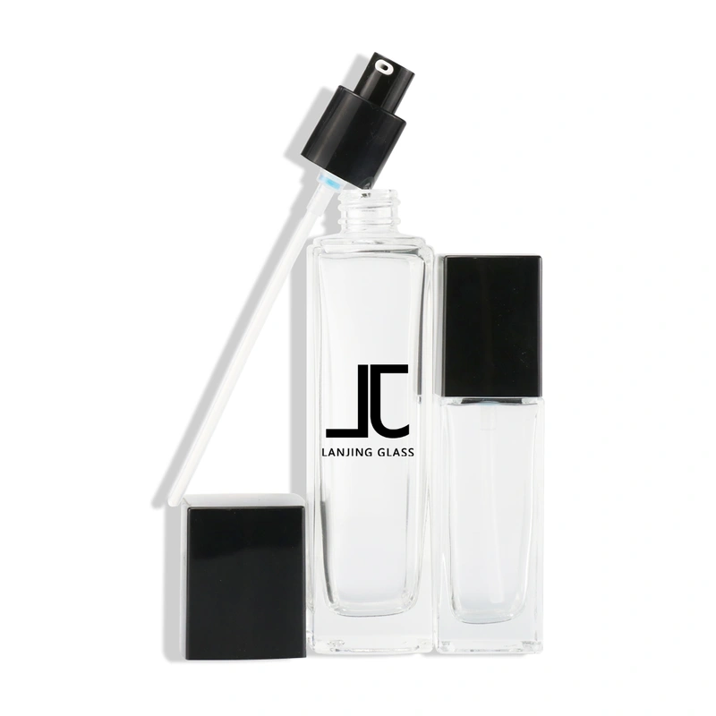 150ml glass cosmetic Lotion Bottle Custom Skincare Container 