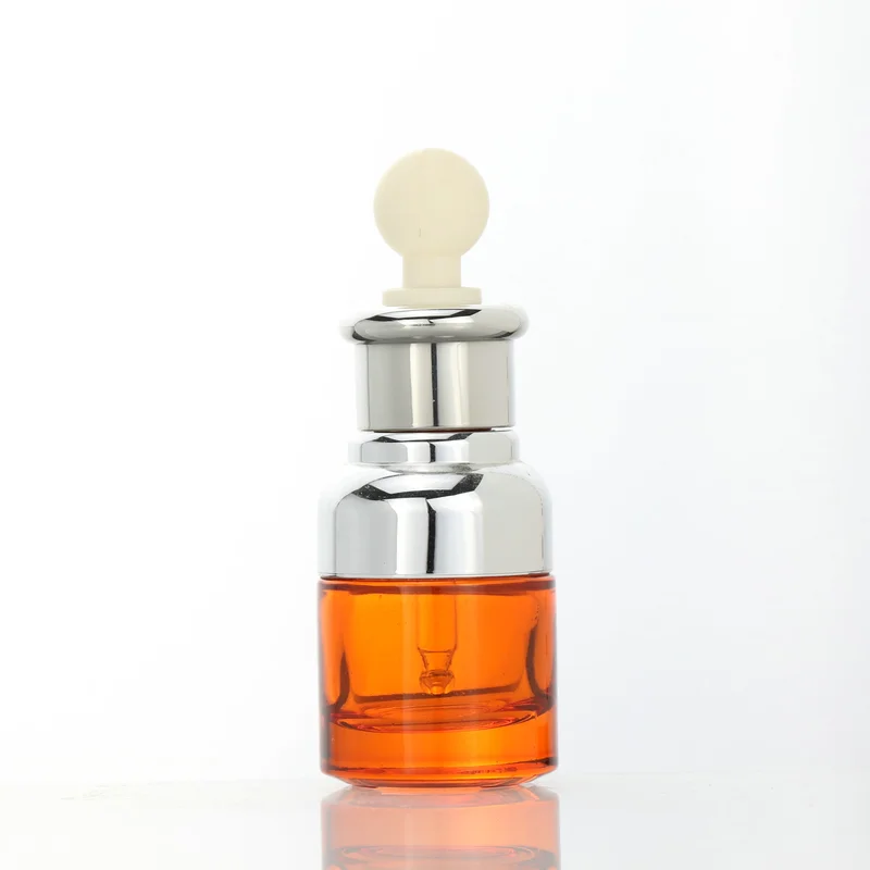 Cosmetic Serum Essential Oil Dropper Glass Bottles 30ml