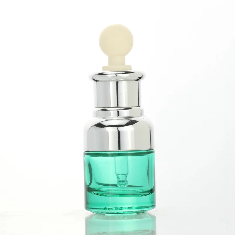 luxury serum bottle 50ml hair oil orange white cosmetic dropper bottle