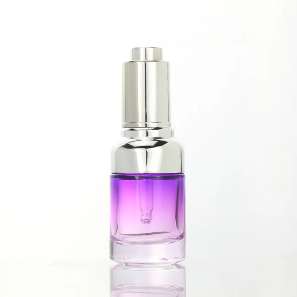 Purple Empty push head essential oil glass dropper Bottle for Skincare