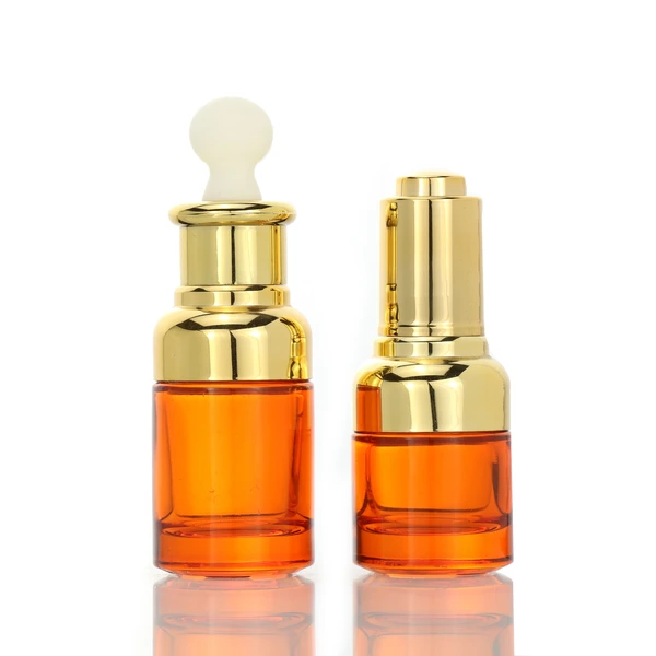 glass dropper Bottle with push top dropper cap Skincare Packaging