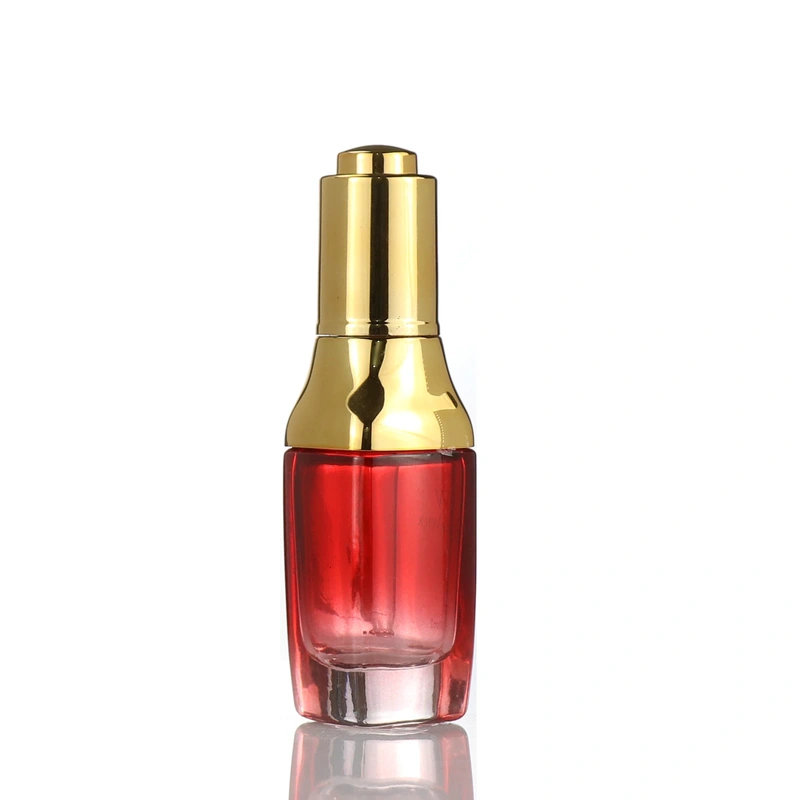 Skincare Packaging Empty push head essential oil glass dropper Bottle