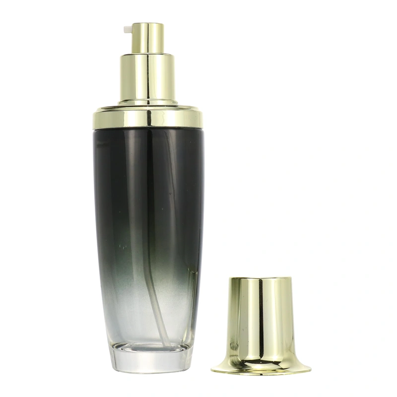 40ml 100ml glass pump bottle and glass jar for cosmetic packaging set