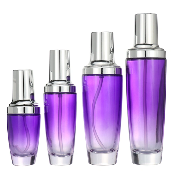 40ml 100ml glass pump bottle and glass jar for cosmetic packaging set