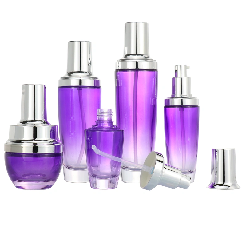 cosmetic glass bottle 30ml lotion pump foundation serum bottle