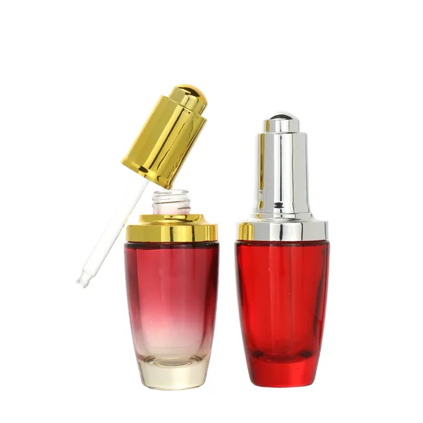 1oz frosted cosmetic glass dropper essential oil face serum bottle