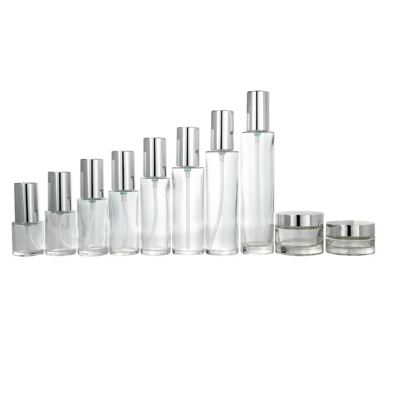 Frosted Glass Spray Bottle 100ml Skincare Cream Jar 30g