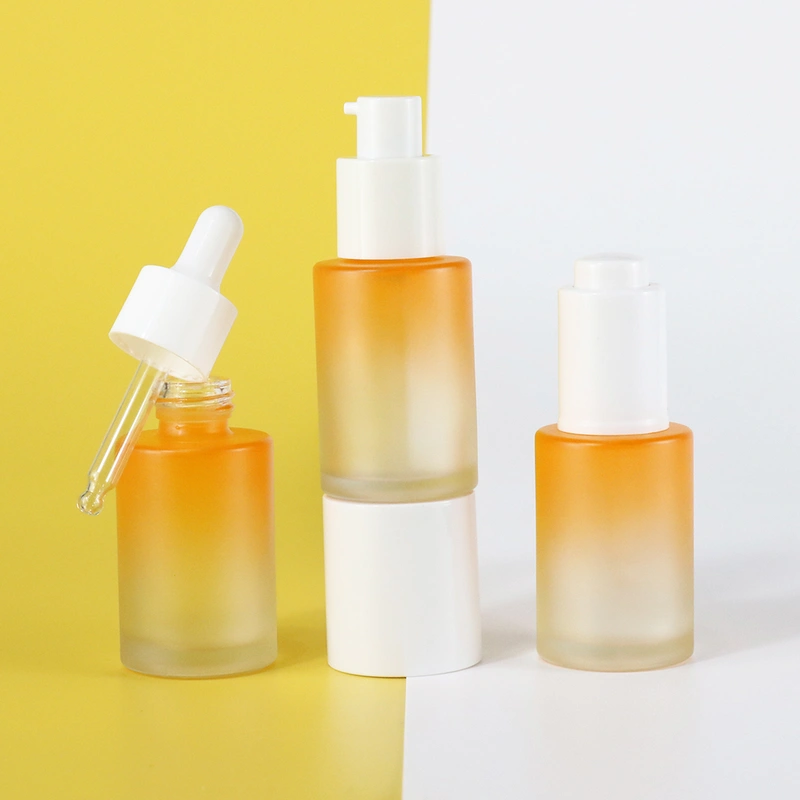 cheap glass style 30ml glass liquid lotion foundation bottle with pump