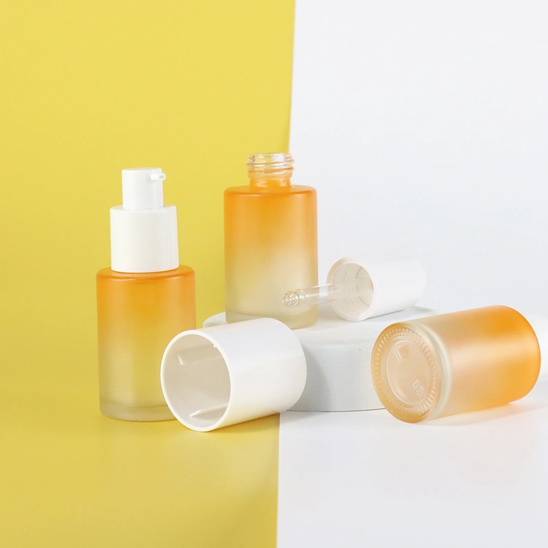 cheap glass style 30ml glass liquid lotion foundation bottle with pump