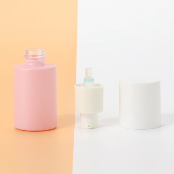 Matte White glass lotion pump bottle for cosmetic container