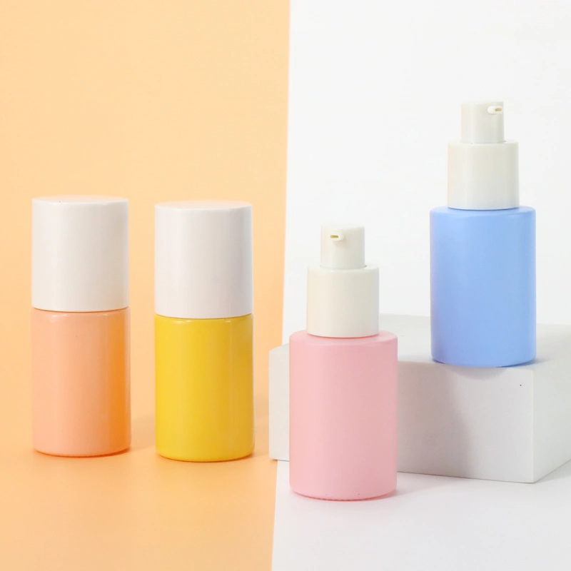 Matte White glass lotion pump bottle for cosmetic container 