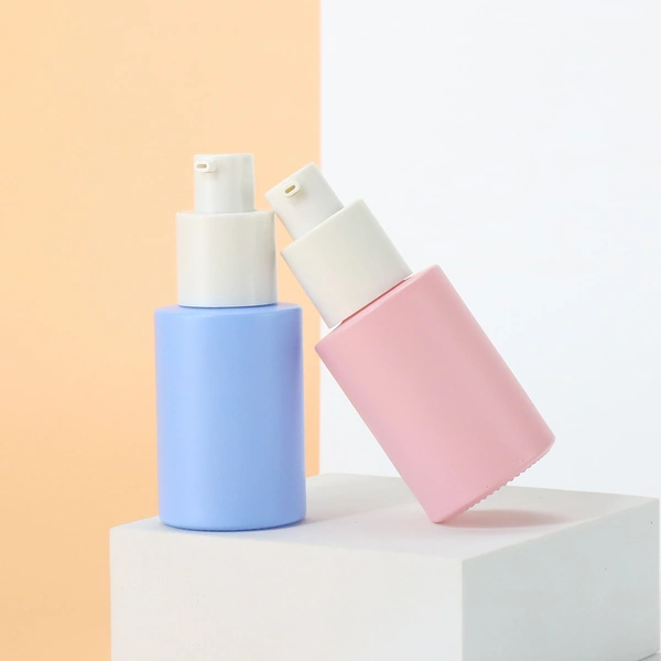Matte White glass lotion pump bottle for cosmetic container