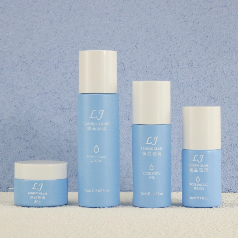 cosmetic containers glass bottle luxury cosmetic packaging set