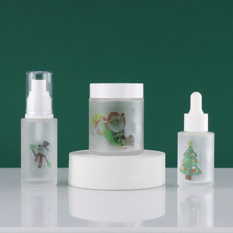 Luxury Cosmetic Packing Set Cosmetic Glass skincare Lotion Bottle