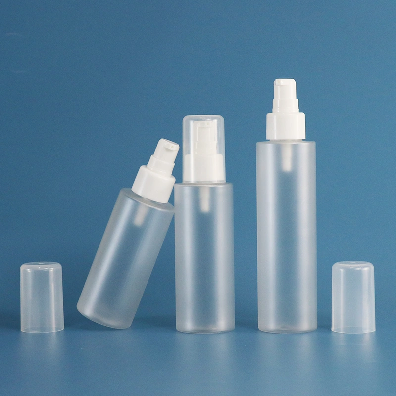 wholesale round plastic bottle facial cleanser body lotion pump bottle