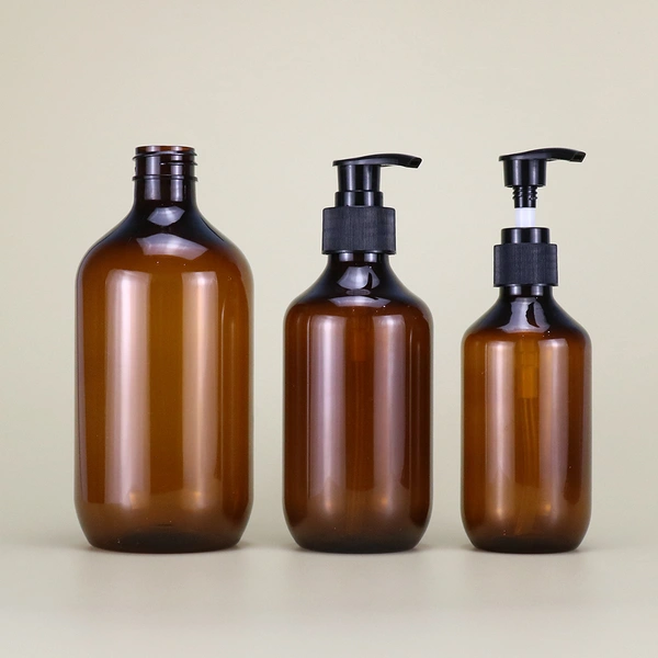 Luxury Cosmetic Packaging shampoo Plastic Lotion Bottle with pump