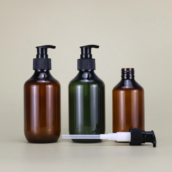 Luxury Cosmetic Packaging shampoo Plastic Lotion Bottle with pump