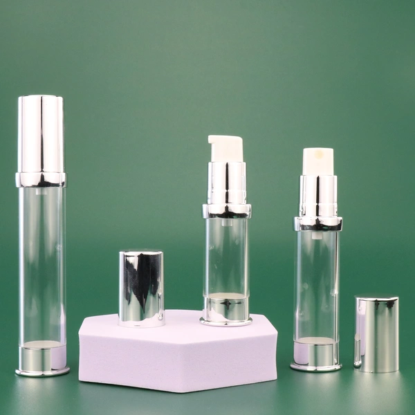 Custom Bamboo Cosmetic Packaging Airless Pump Bottle